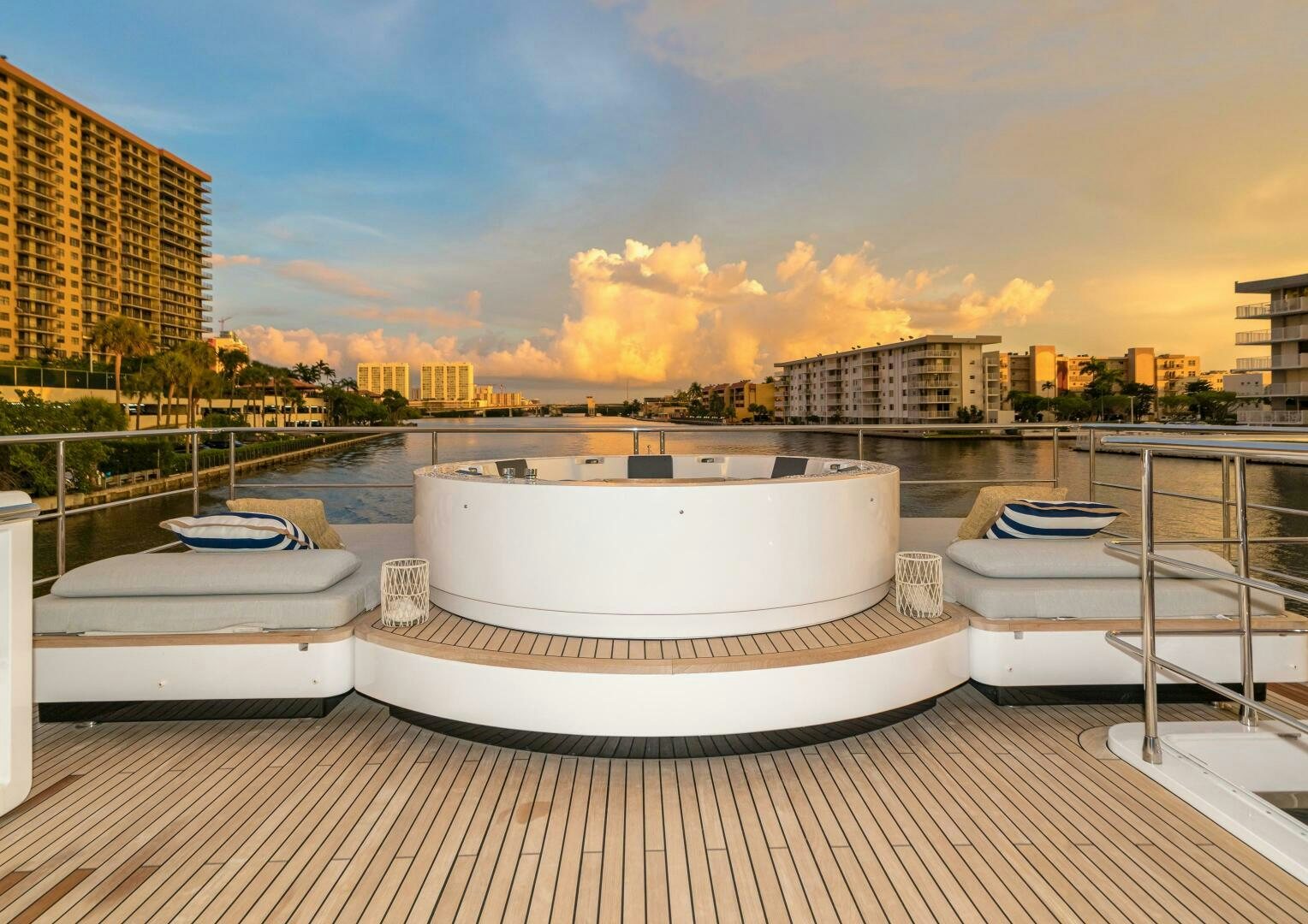 a group of boats sit on a dock aboard MAJESTIC MOMENTS Yacht for Sale