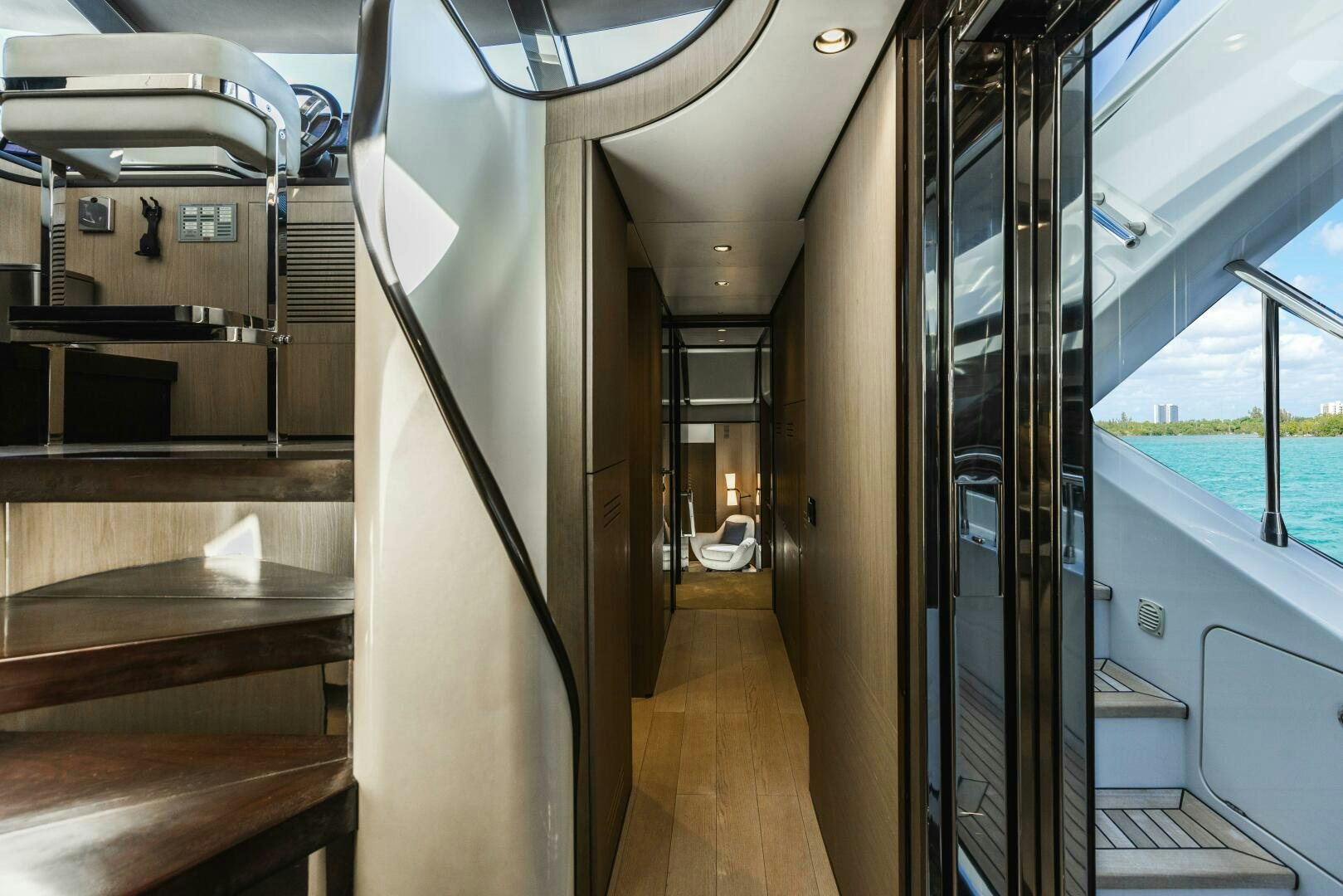 a train with luggage on the front aboard MAJESTIC MOMENTS Yacht for Sale