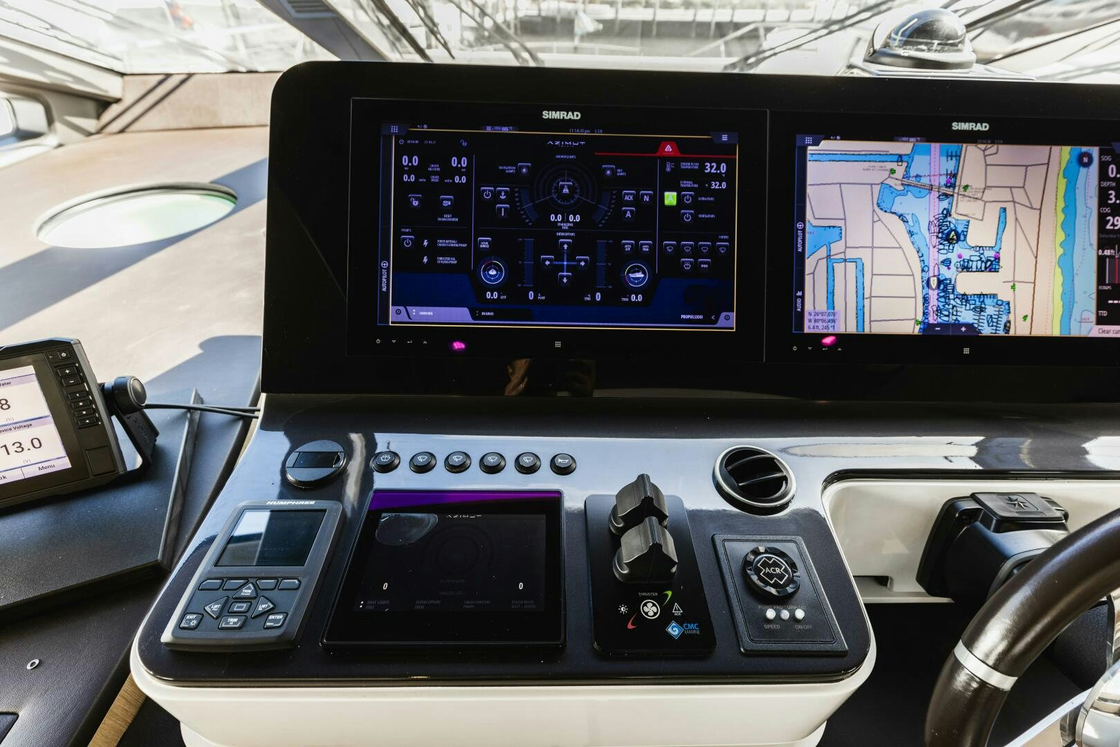 a car with a screen and buttons aboard MAJESTIC MOMENTS Yacht for Sale