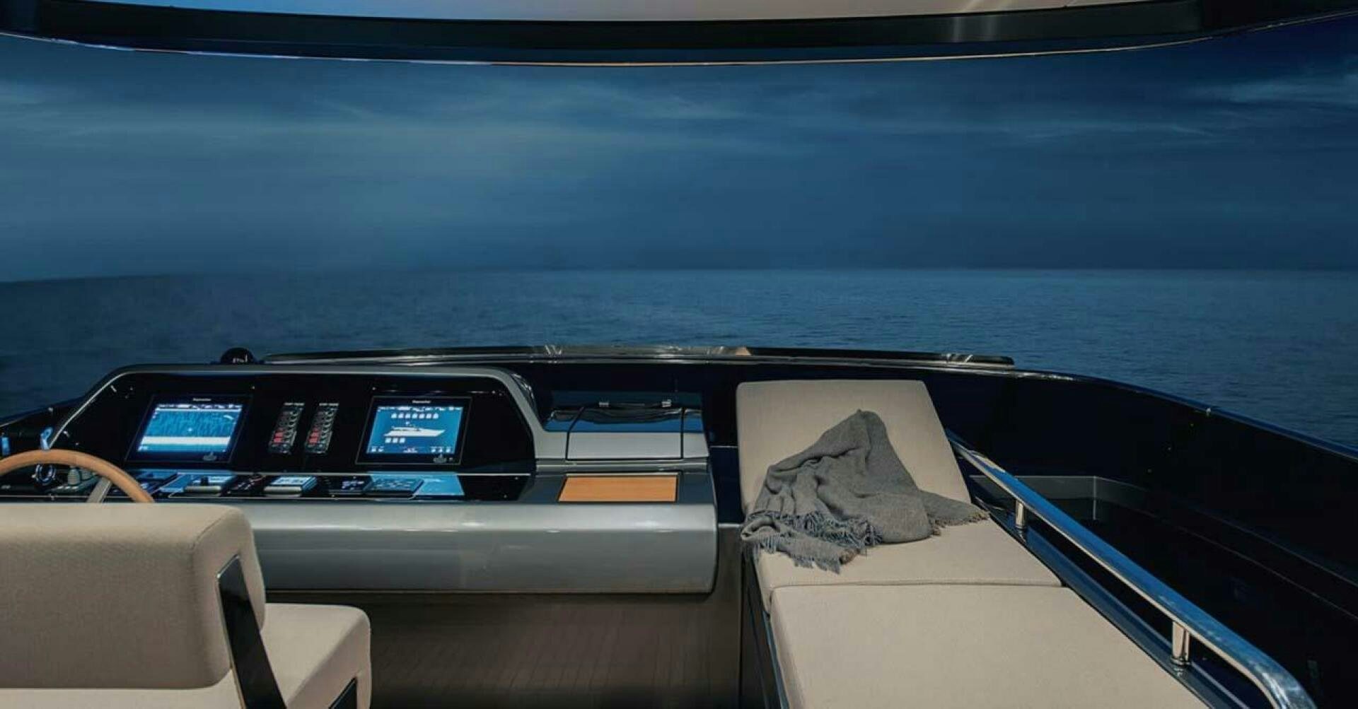 the inside of a car aboard SIGNE Yacht for Sale