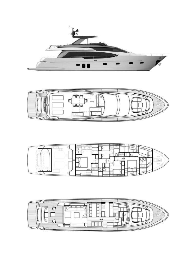 diagram, engineering drawing aboard SIGNE Yacht for Sale