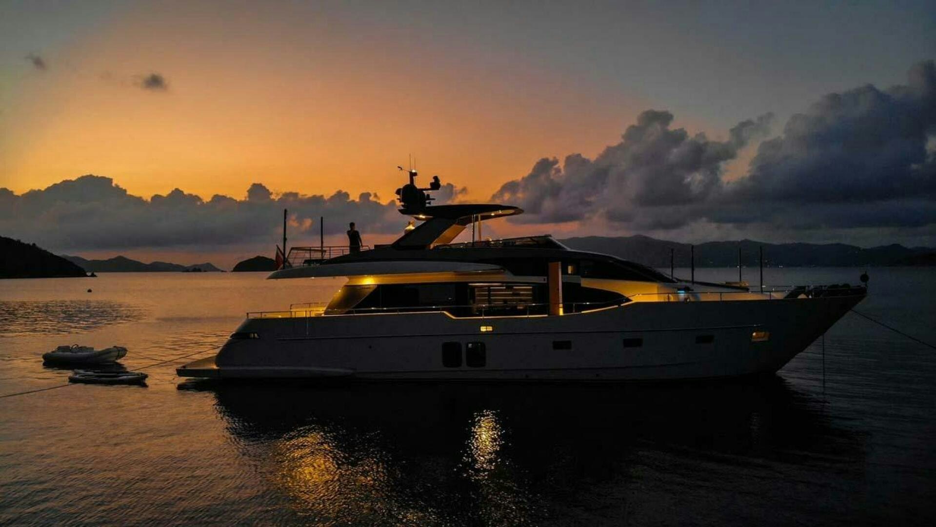 a boat on the water aboard SIGNE Yacht for Sale