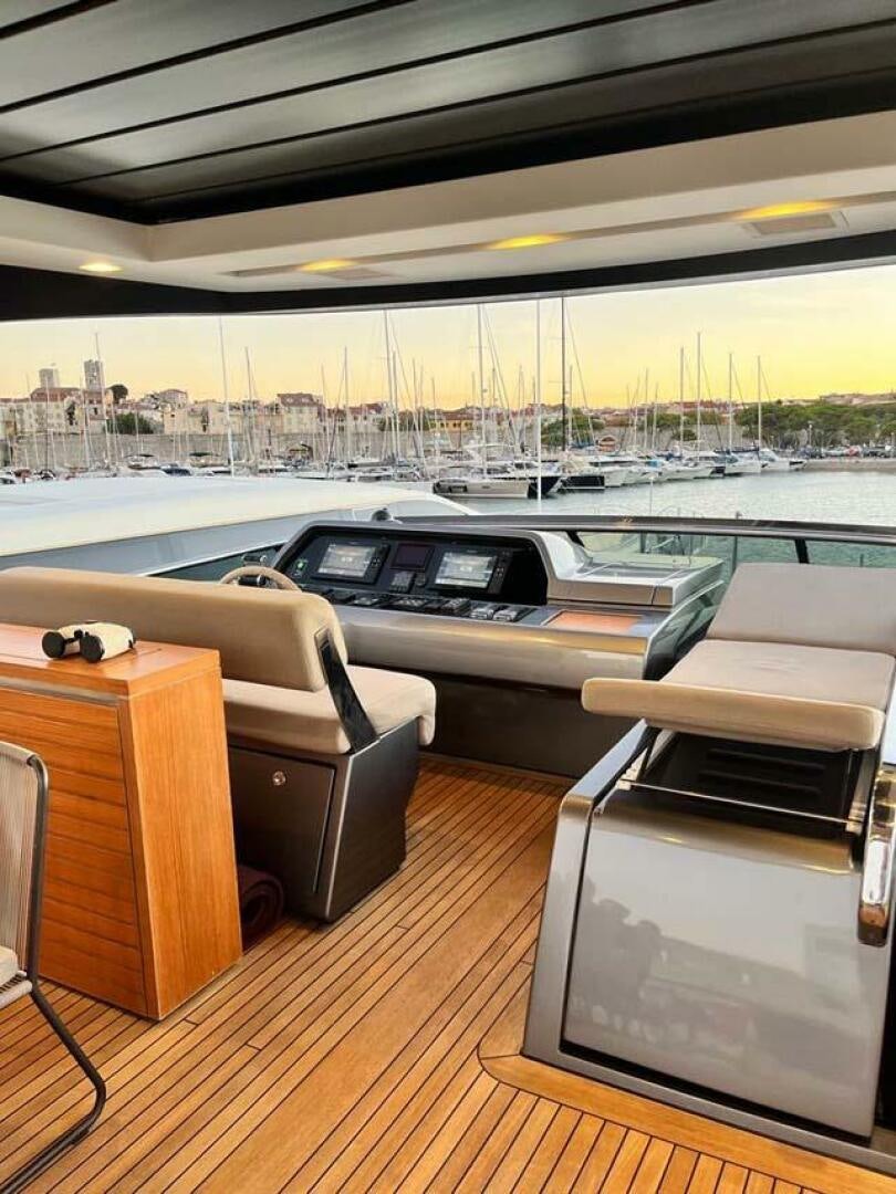 a boat on a deck aboard SIGNE Yacht for Sale
