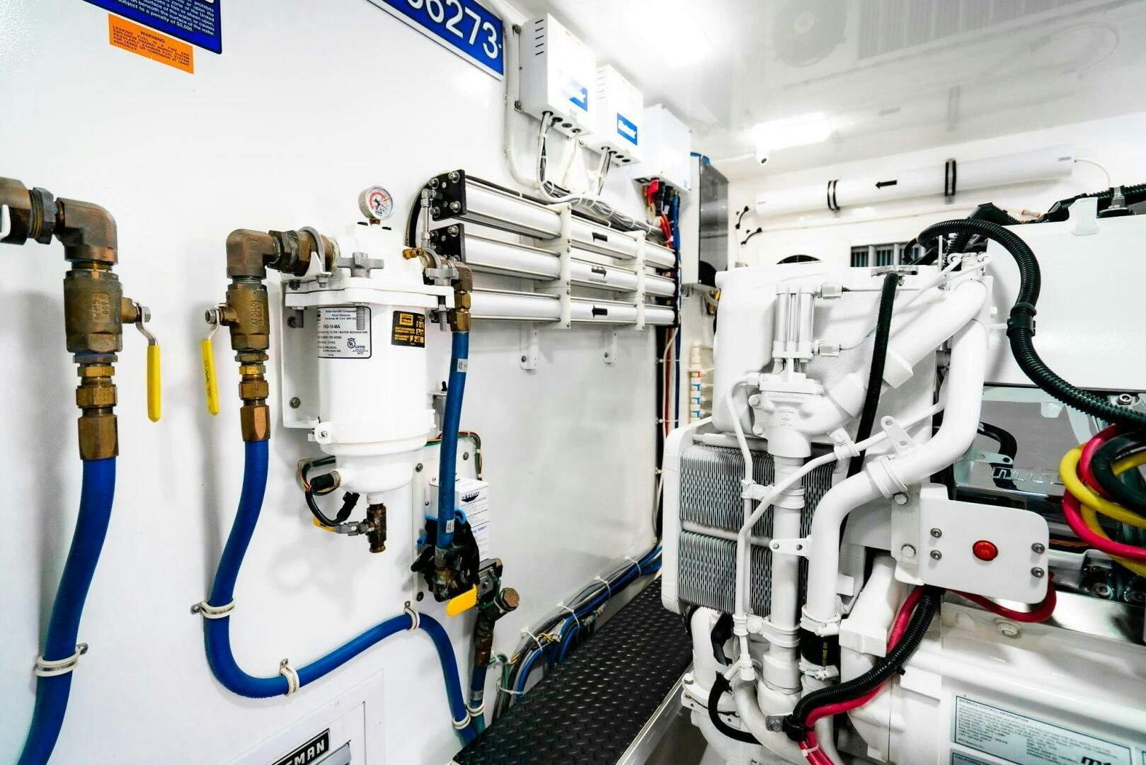 a machine with wires aboard FRIGATE Yacht for Sale