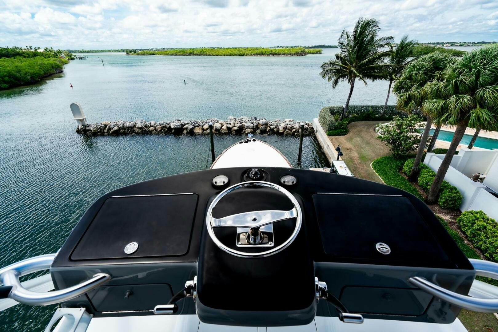 a boat on the water aboard FRIGATE Yacht for Sale