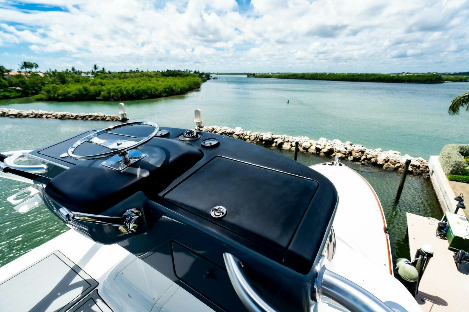 a boat on the water aboard FRIGATE Yacht for Sale