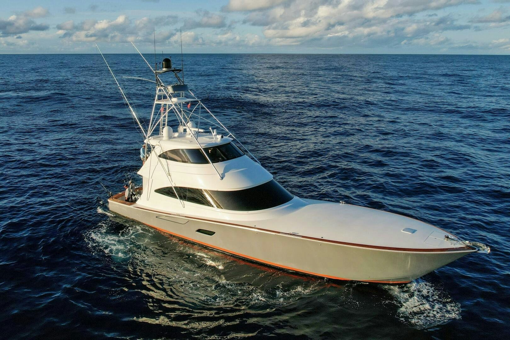 a boat in the water aboard FRIGATE Yacht for Sale