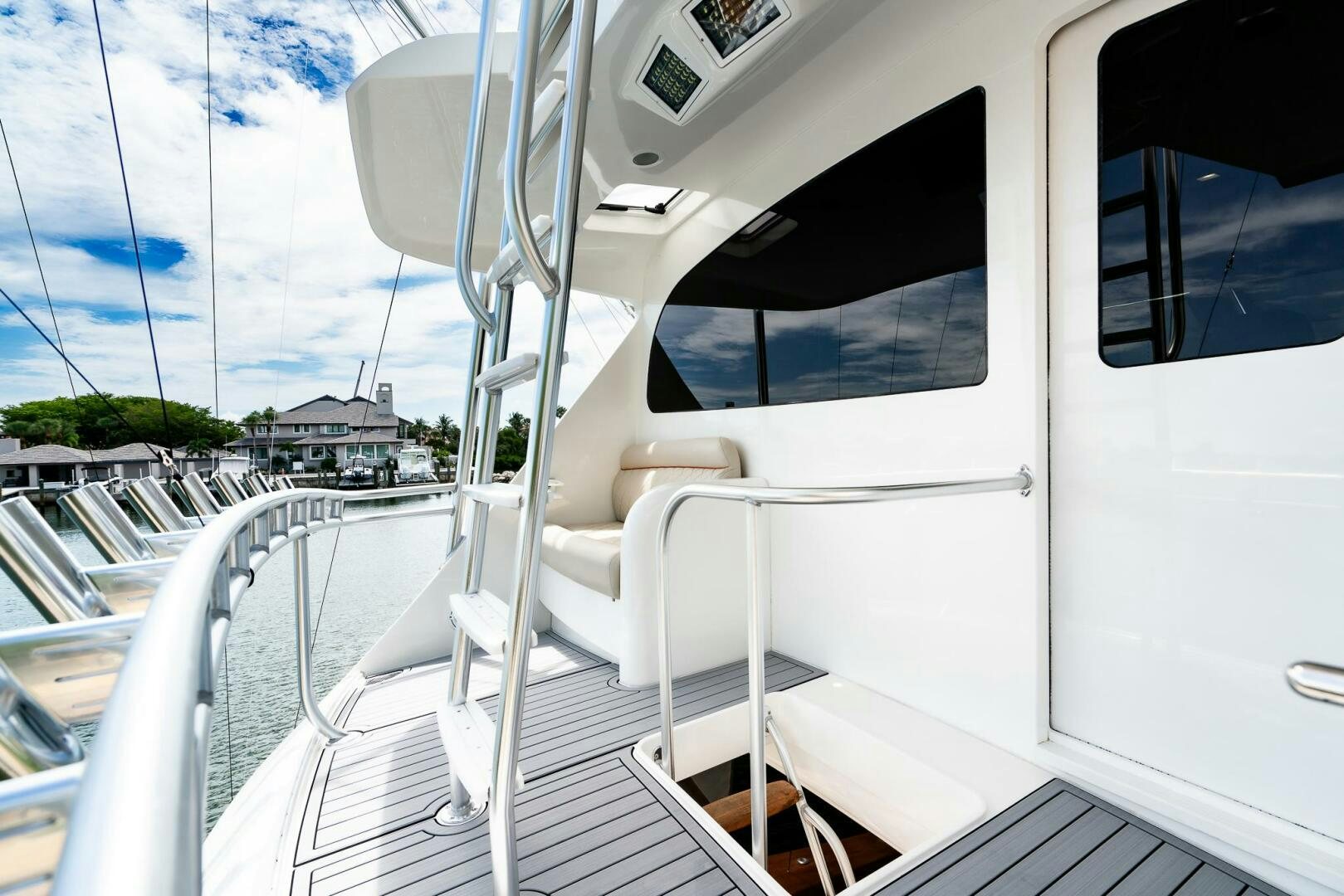 a boat on the water aboard FRIGATE Yacht for Sale