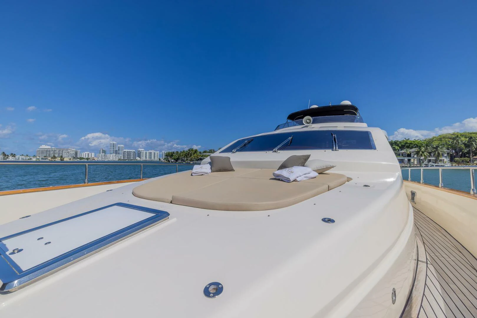 a boat on a deck aboard BOULOS Yacht for Sale