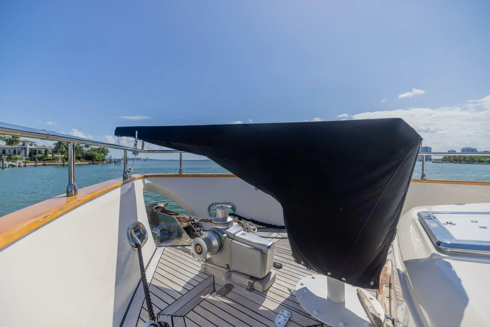 a boat with a black tube aboard BOULOS Yacht for Sale