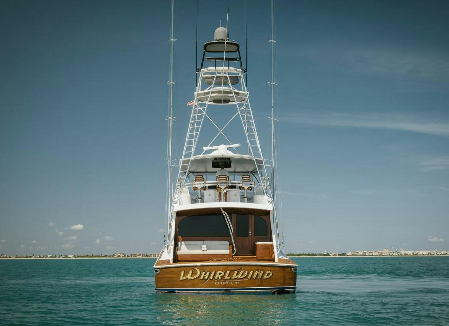a boat in the water aboard WHIRLWIND Yacht for Sale