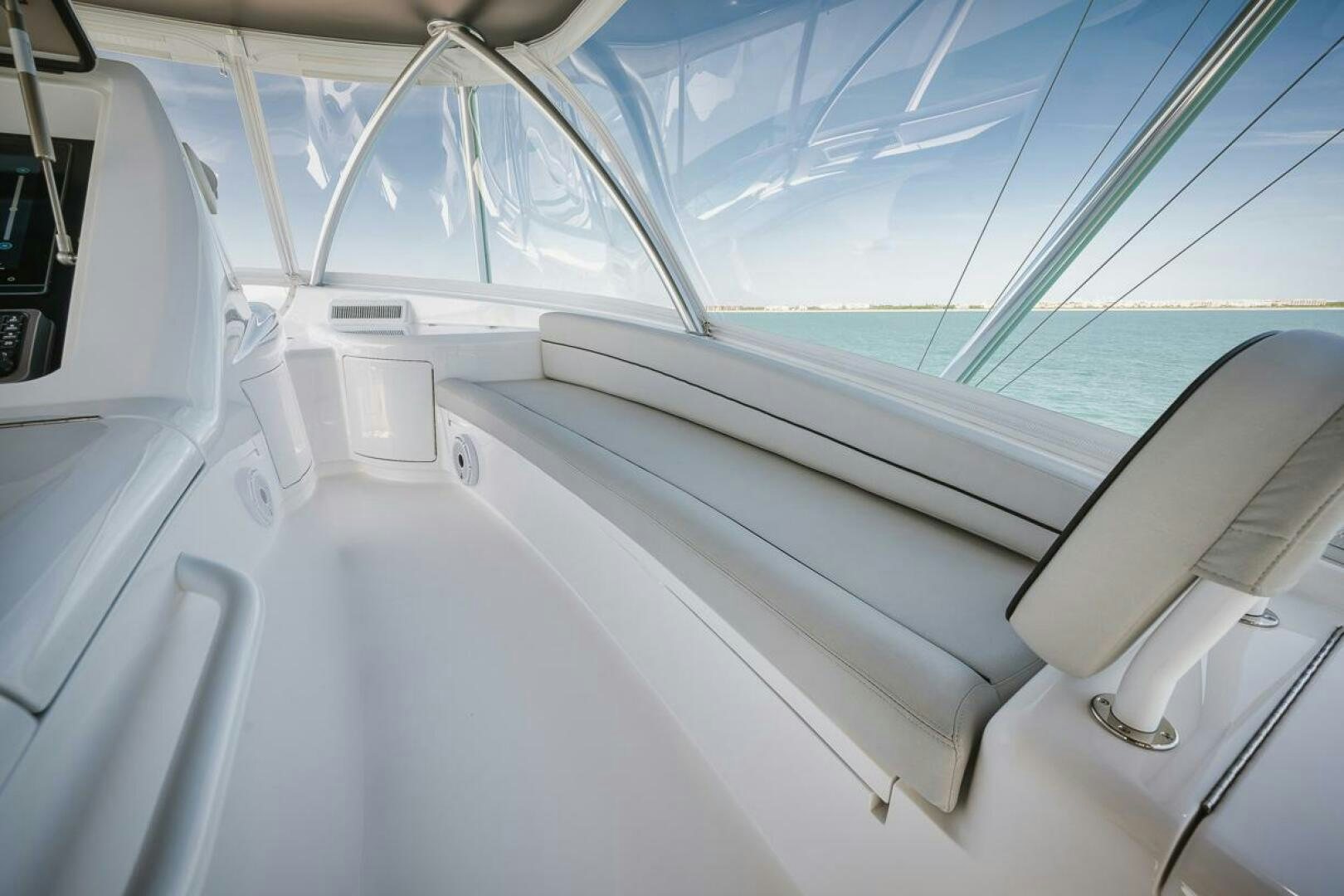 the interior of a car aboard WHIRLWIND Yacht for Sale