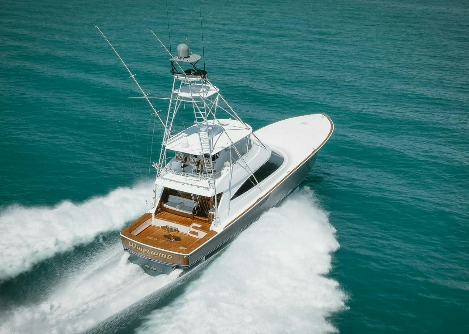 a boat on the water aboard WHIRLWIND Yacht for Sale