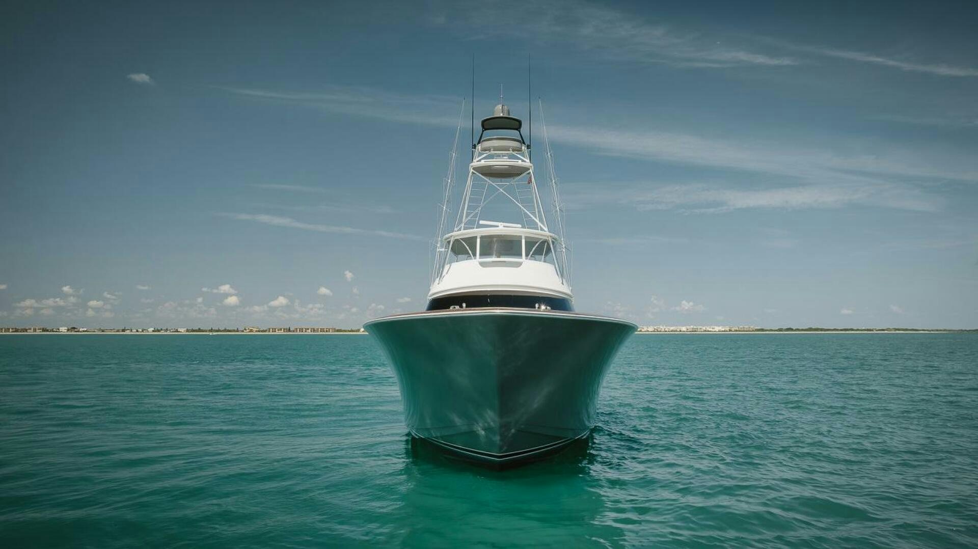 a small boat in the water aboard WHIRLWIND Yacht for Sale