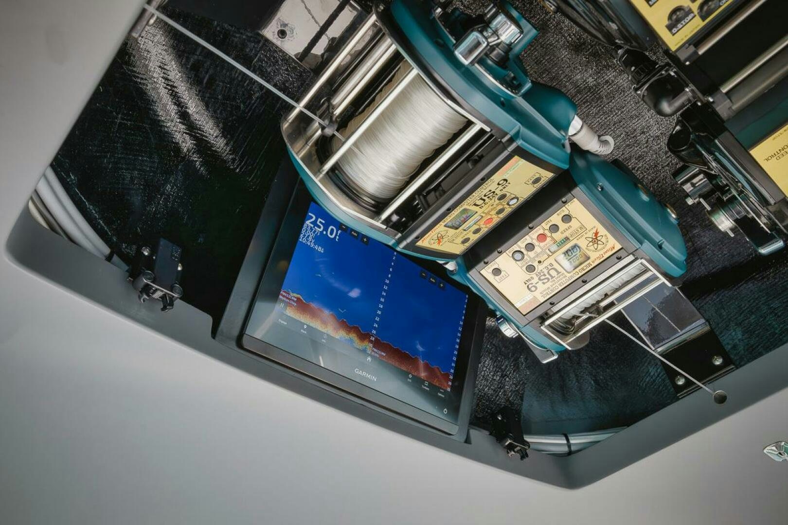 a close-up of a car's windshield aboard WHIRLWIND Yacht for Sale