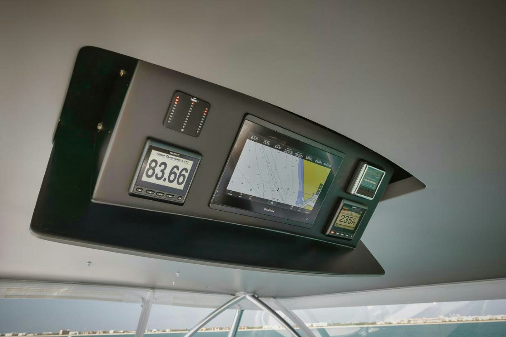 a digital clock on a wall aboard WHIRLWIND Yacht for Sale