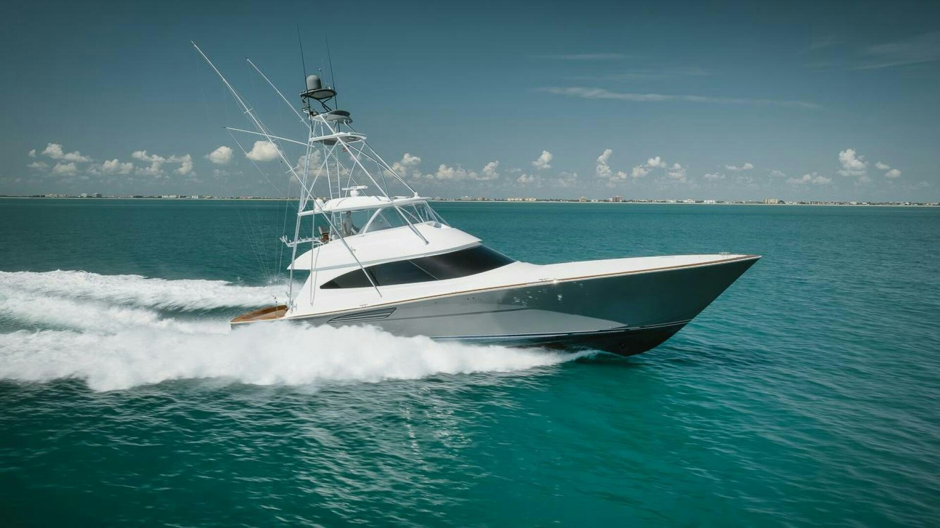 a boat in the water aboard WHIRLWIND Yacht for Sale