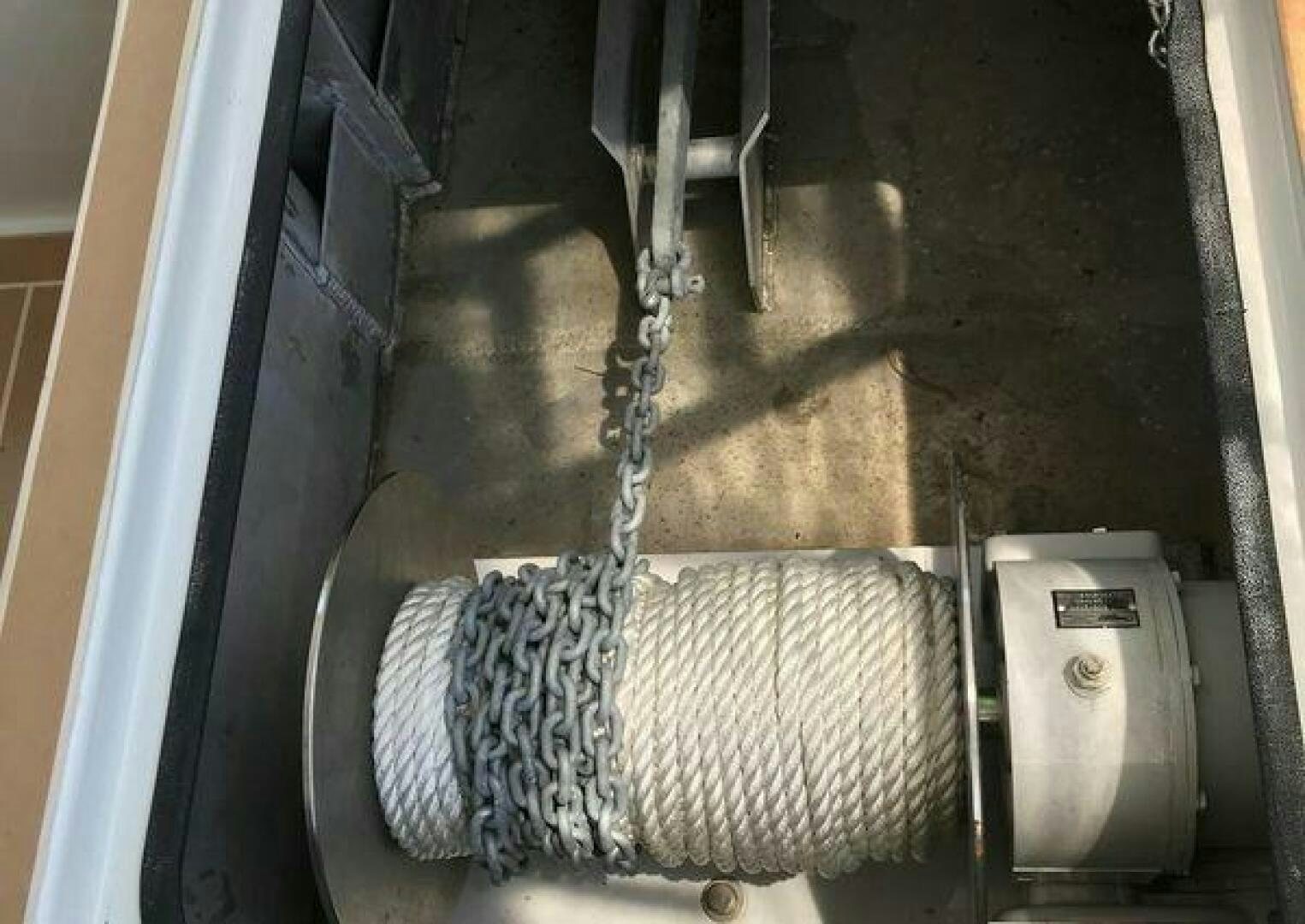 a large metal object with a wire on it aboard ST. SOMEWHERE Yacht for Sale