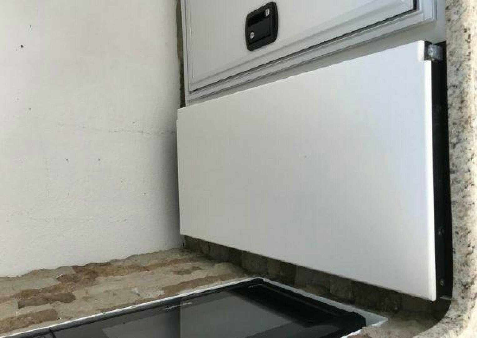 a white door in a room aboard ST. SOMEWHERE Yacht for Sale