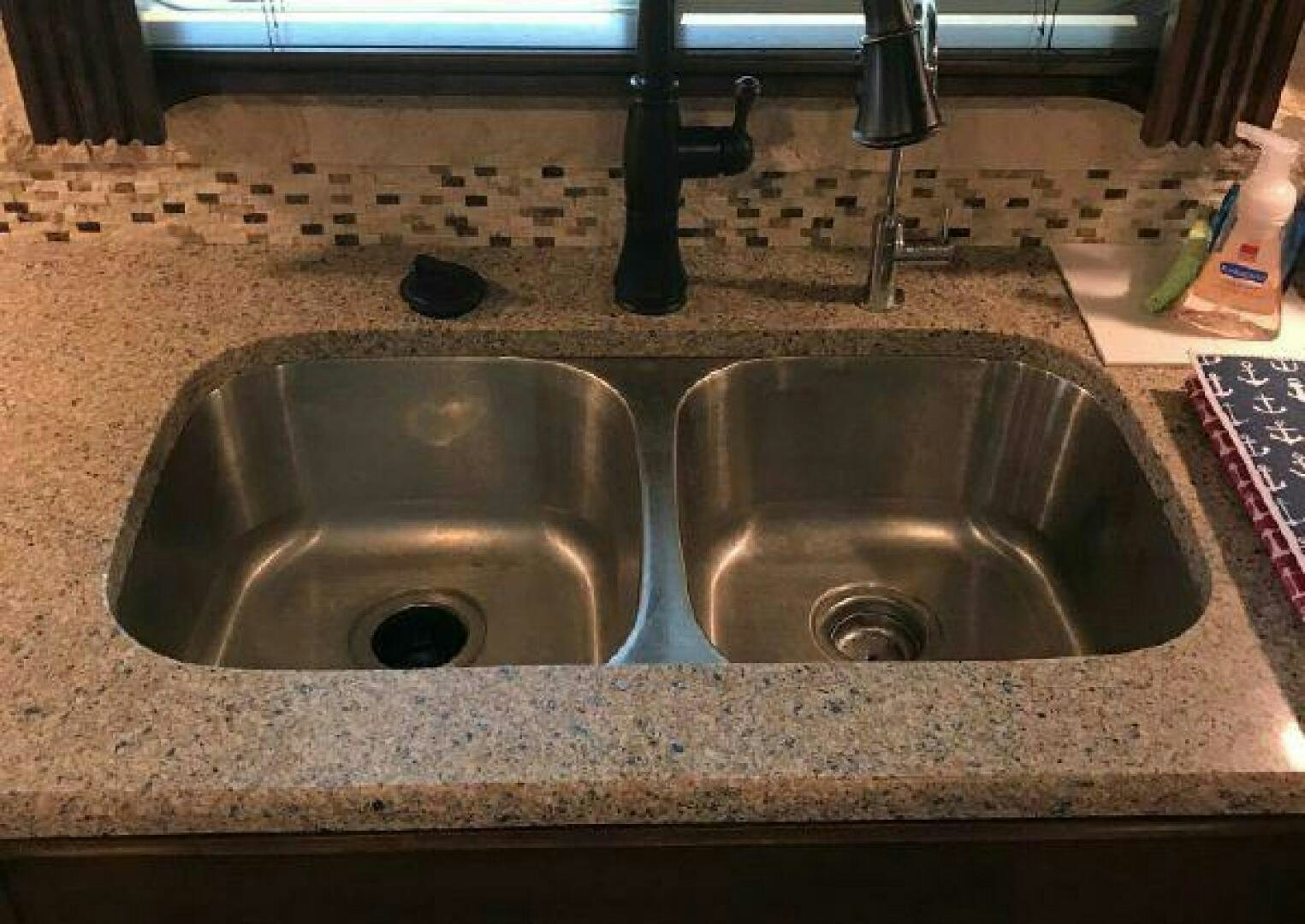 a couple of sinks in a bathroom aboard ST. SOMEWHERE Yacht for Sale