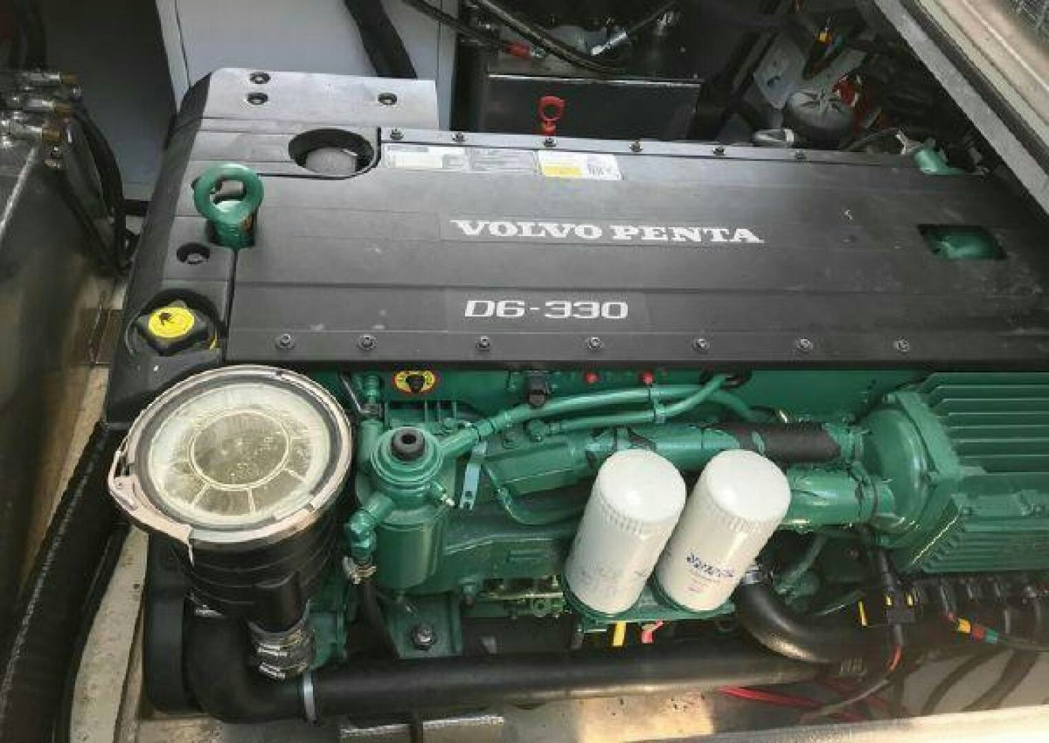 a close-up of a car engine aboard ST. SOMEWHERE Yacht for Sale