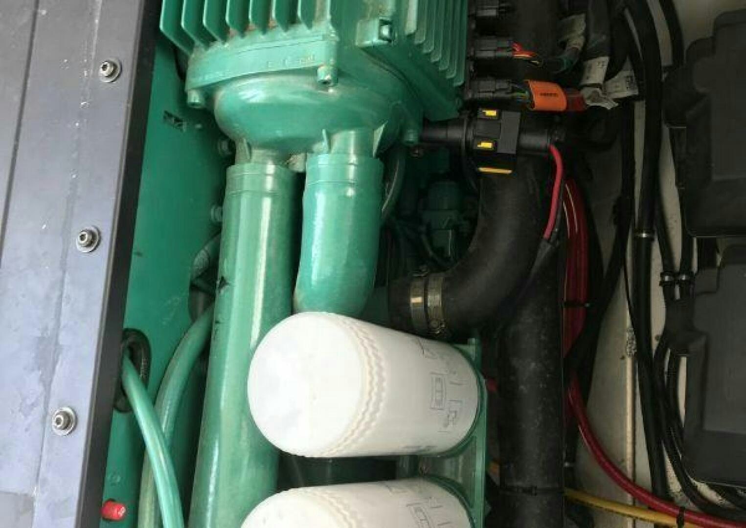 a close-up of a car engine aboard ST. SOMEWHERE Yacht for Sale