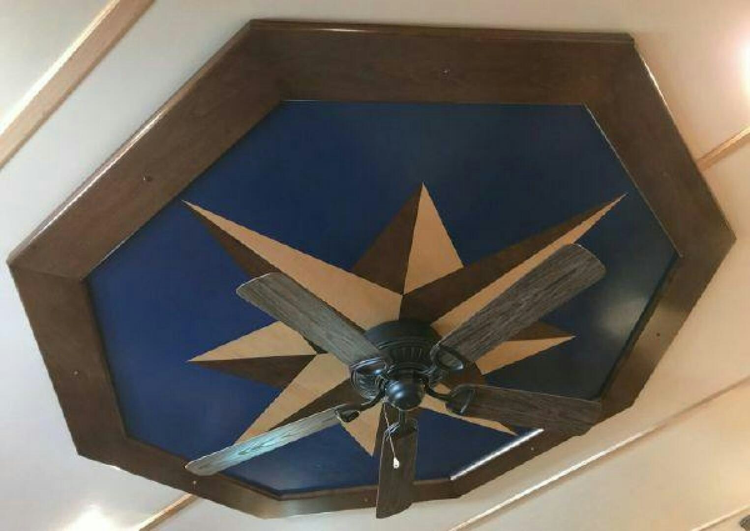 a ceiling fan with a fan aboard ST. SOMEWHERE Yacht for Sale