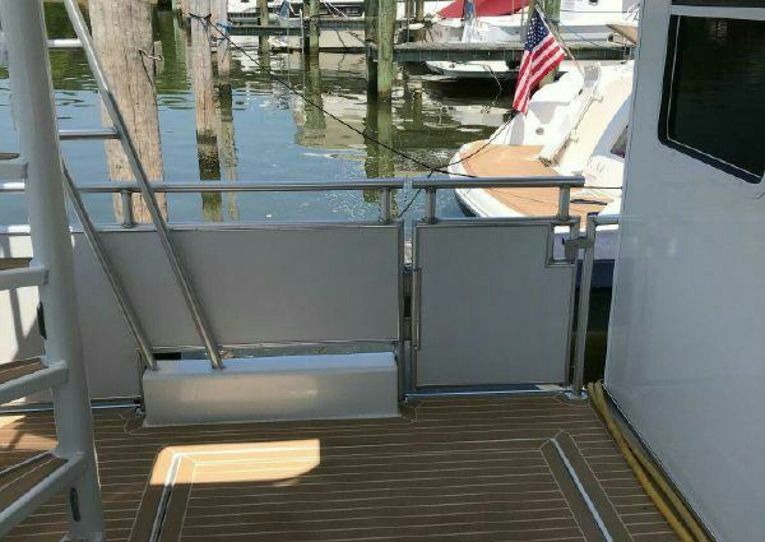 a boat on the water aboard ST. SOMEWHERE Yacht for Sale
