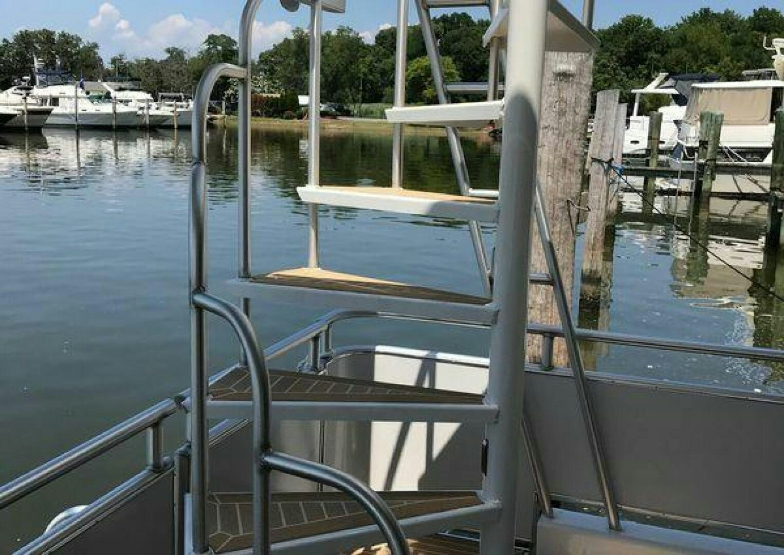 a boat on the water aboard ST. SOMEWHERE Yacht for Sale