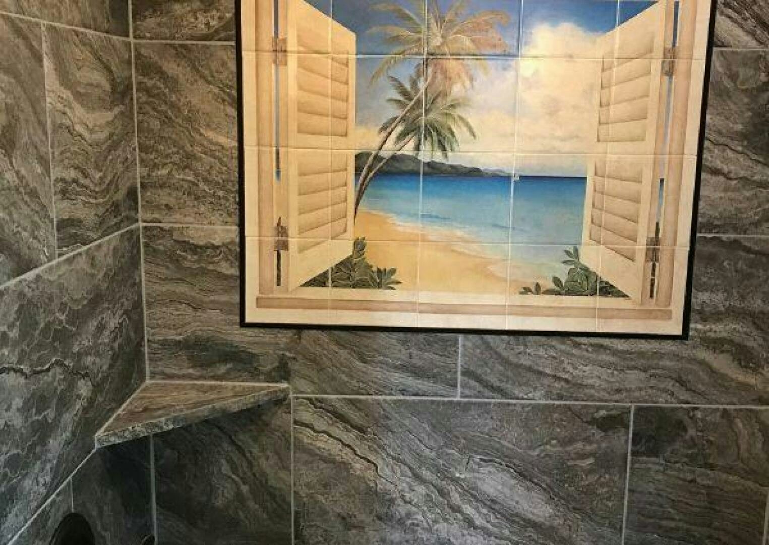 a window with a tree in it aboard ST. SOMEWHERE Yacht for Sale