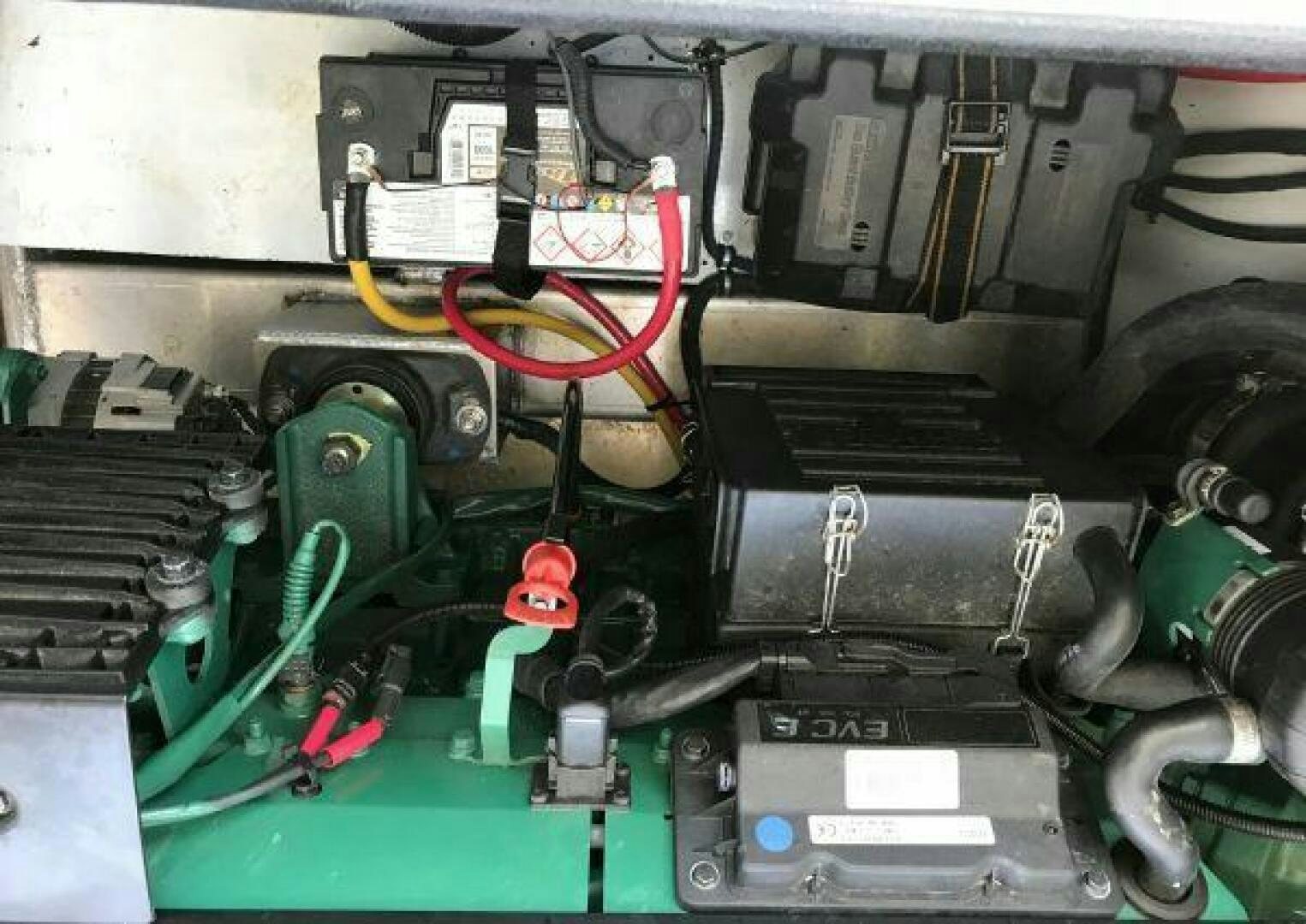 a close-up of a car engine aboard ST. SOMEWHERE Yacht for Sale