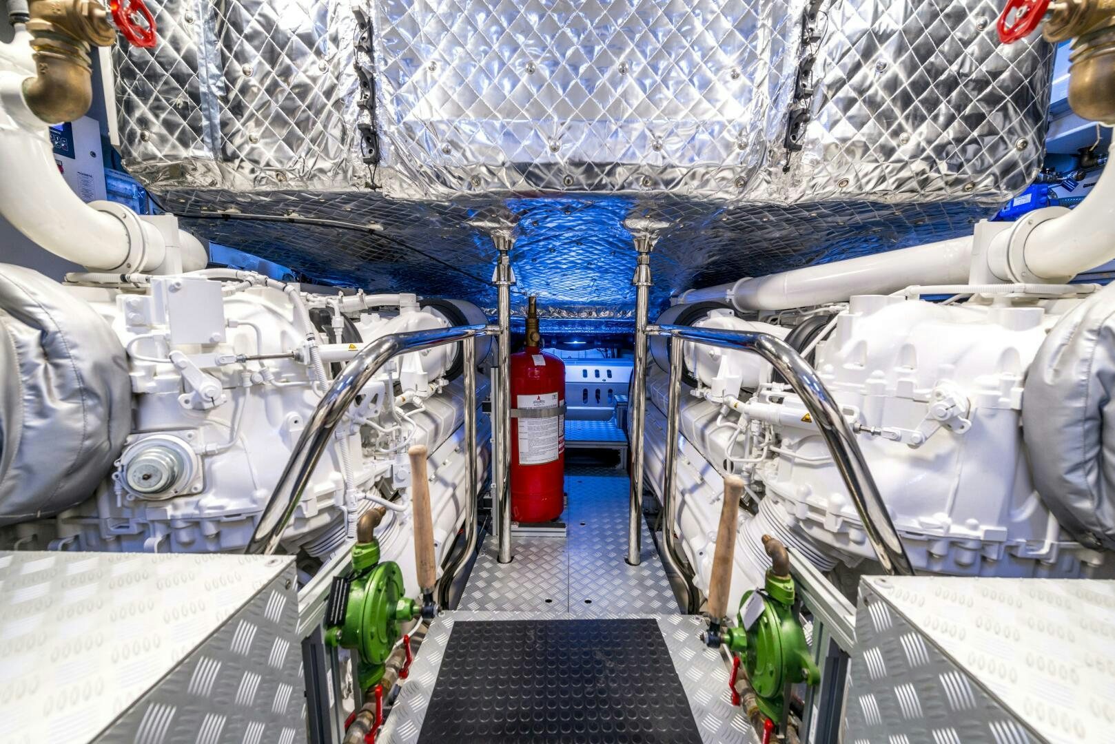 a close-up of a machine aboard GECUA Yacht for Sale