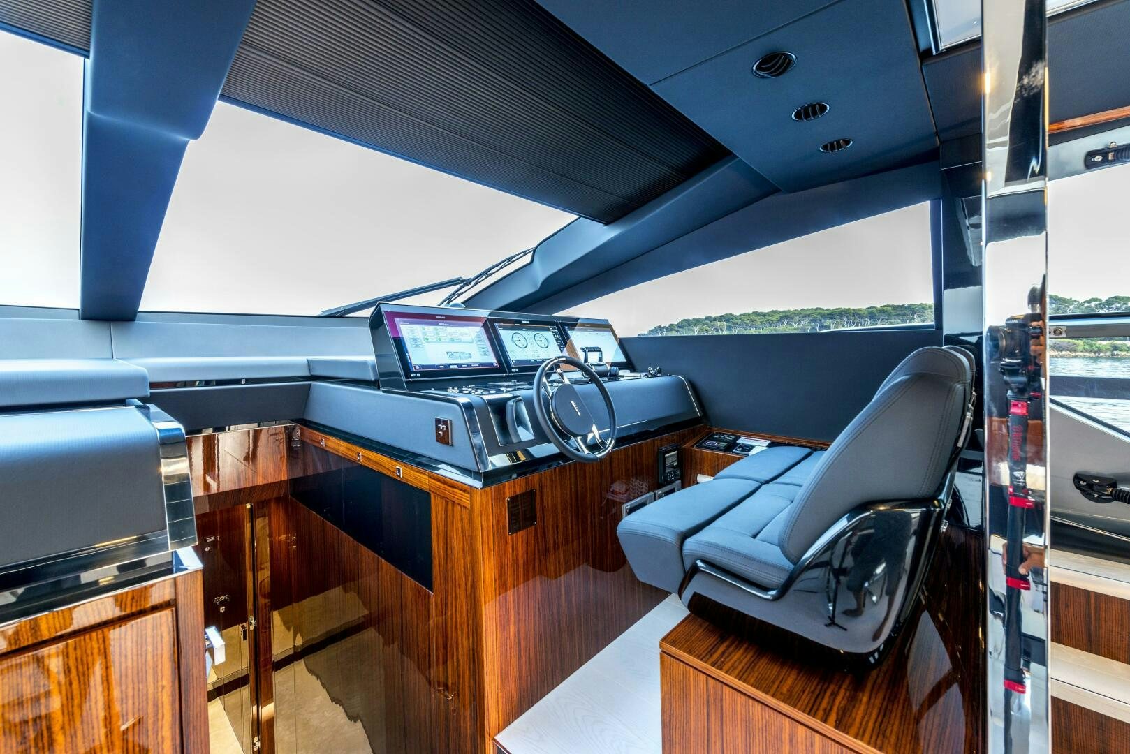 inside of a vehicle aboard GECUA Yacht for Sale