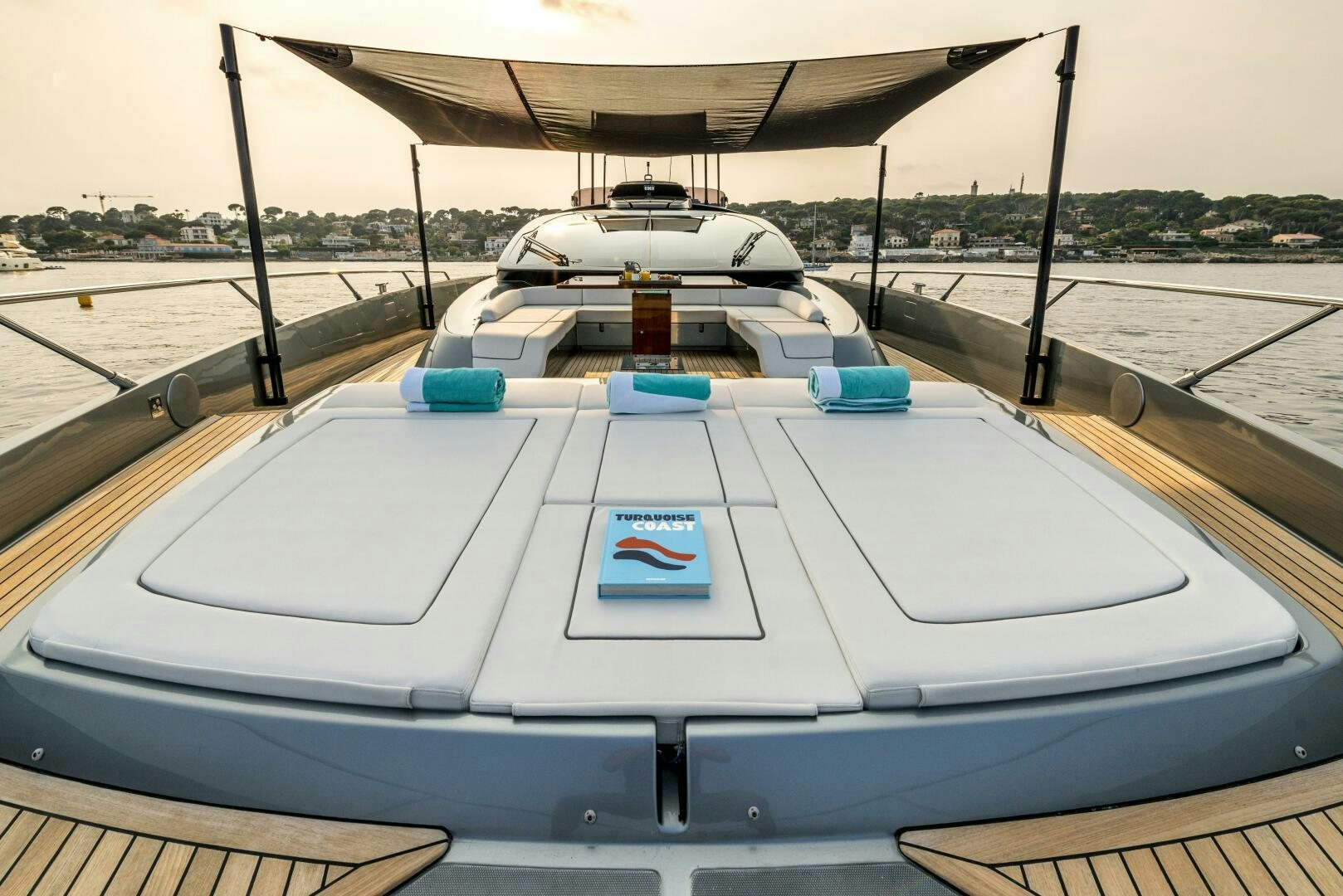 a white boat on a boat aboard GECUA Yacht for Sale