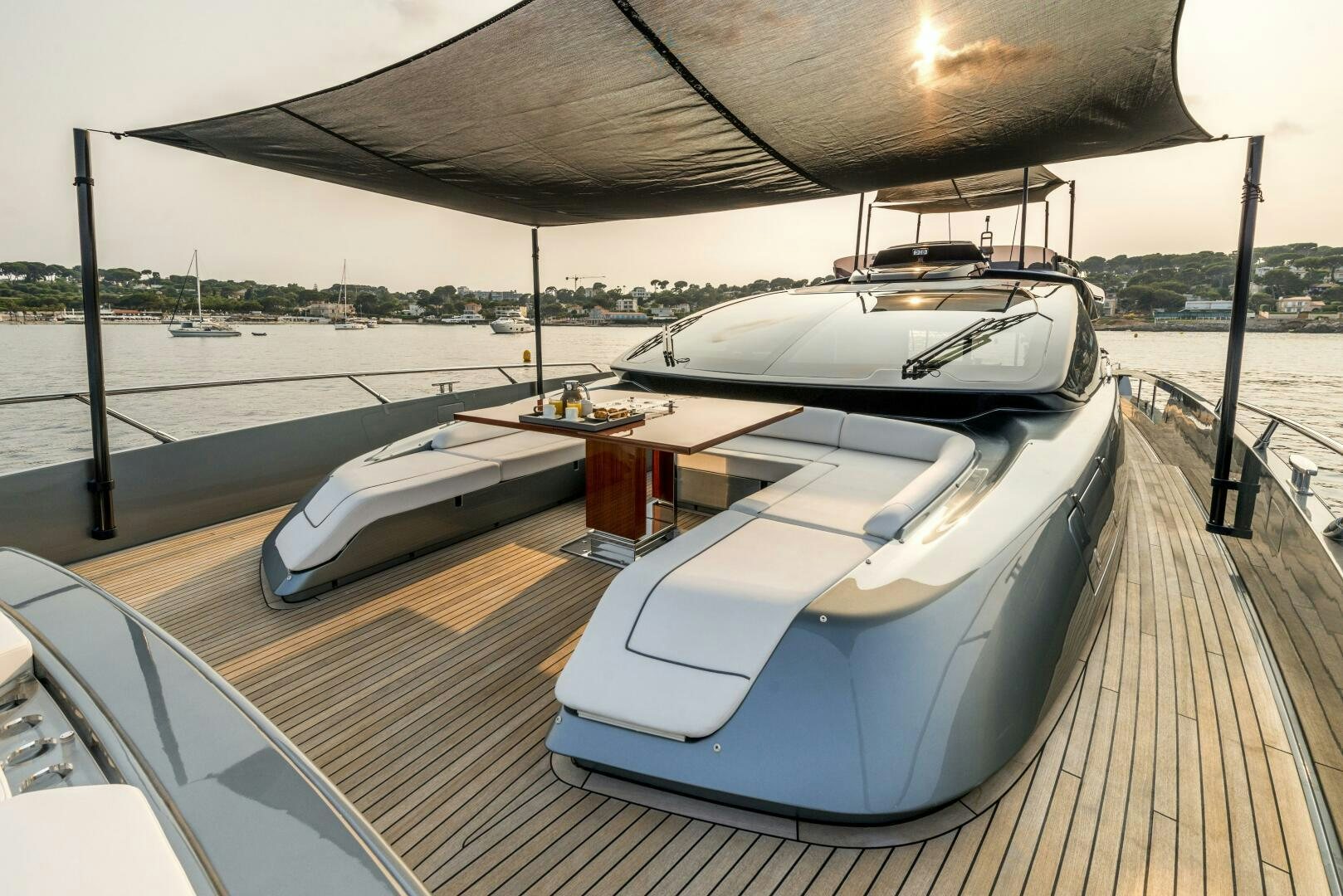 a boat on a deck aboard GECUA Yacht for Sale