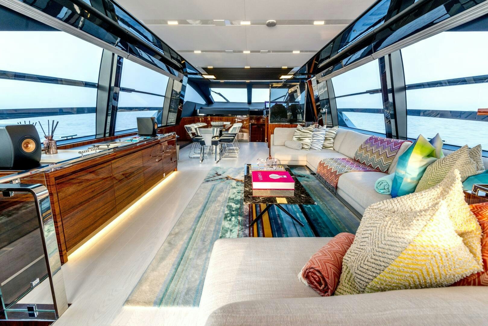 inside of a vehicle aboard GECUA Yacht for Sale