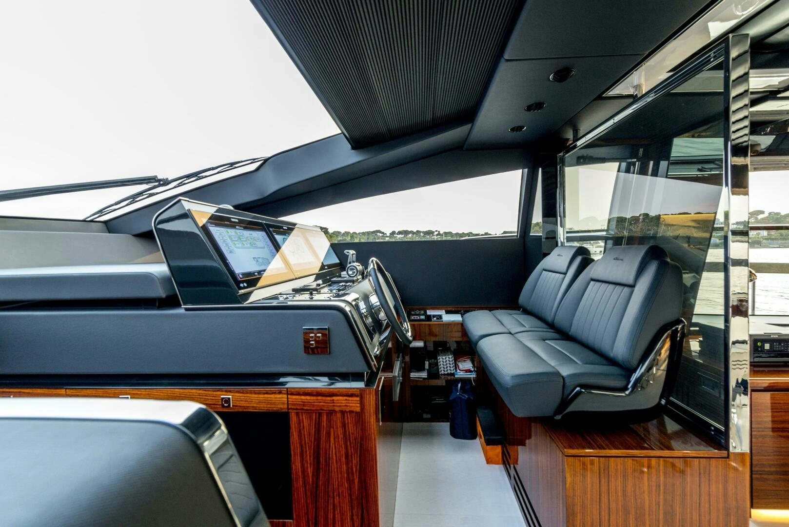 inside of a vehicle aboard GECUA Yacht for Sale