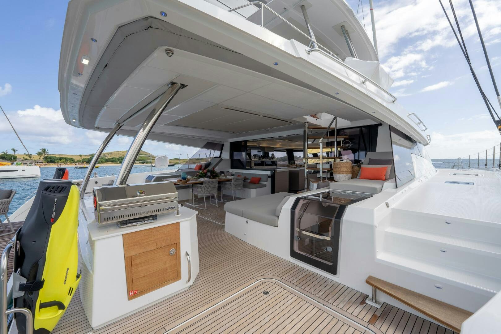 a boat on the water aboard OCEANUS Yacht for Sale