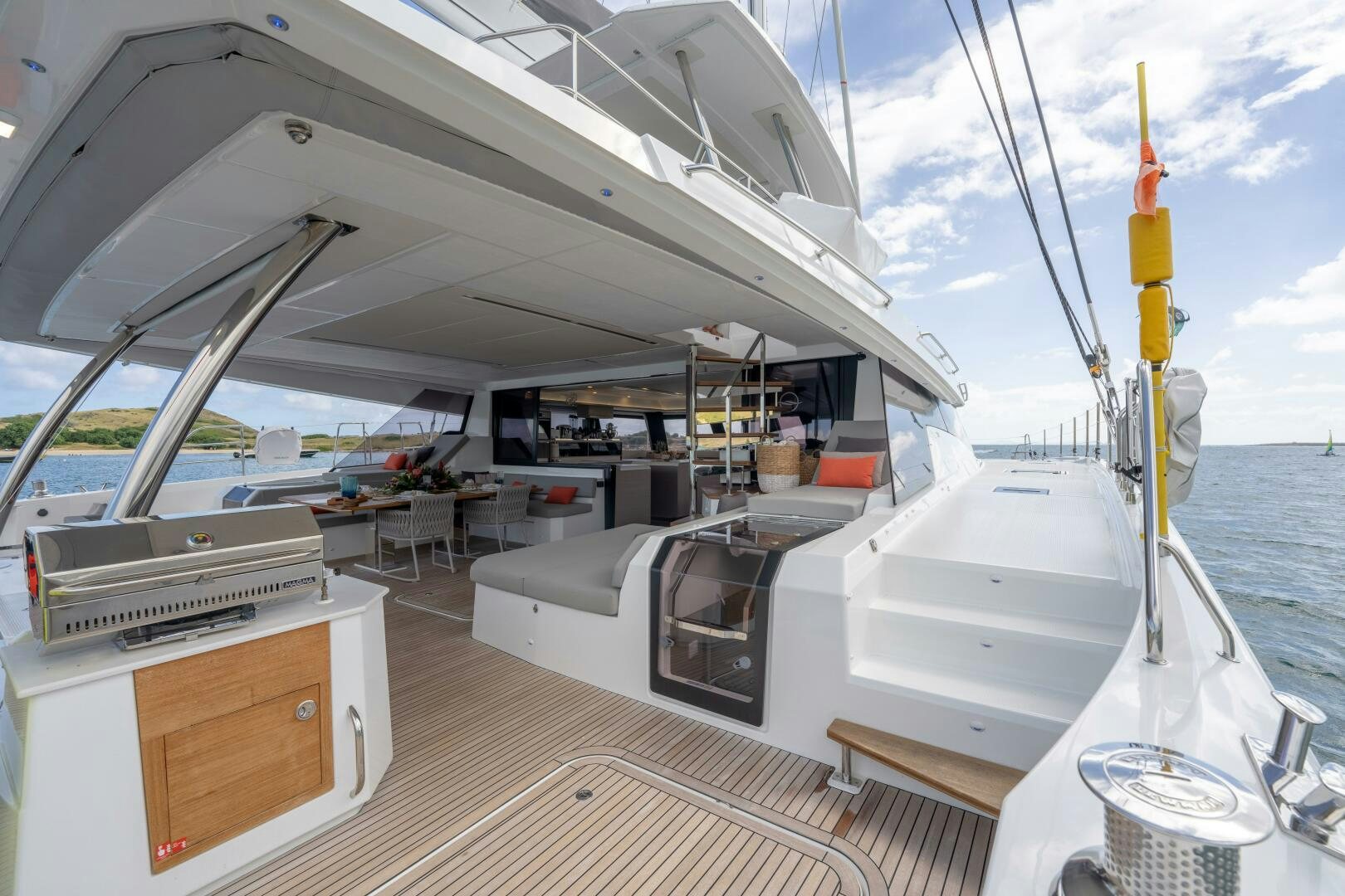 a boat on the water aboard OCEANUS Yacht for Sale