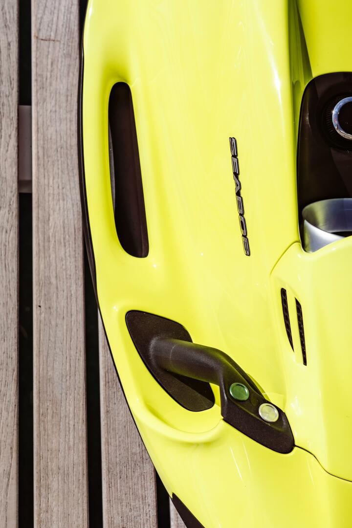 a yellow and black object aboard OCEANUS Yacht for Sale