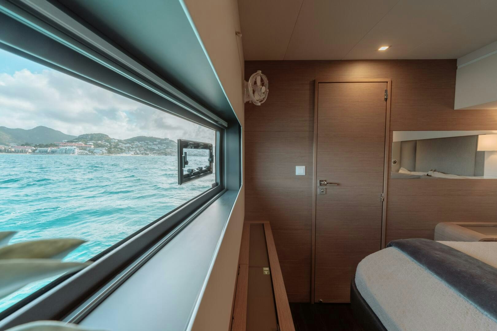 a boat on the water aboard OCEANUS Yacht for Sale