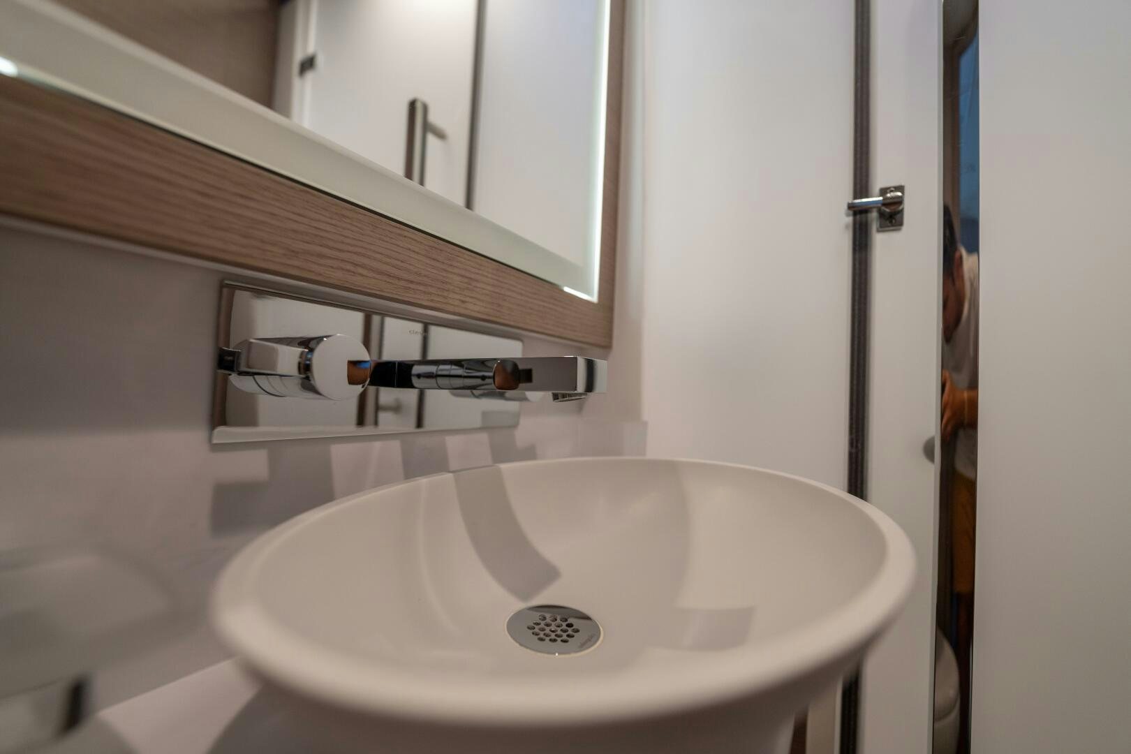 a sink in a bathroom aboard OCEANUS Yacht for Sale