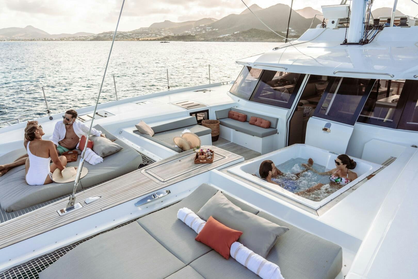 people on a boat aboard OCEANUS Yacht for Sale