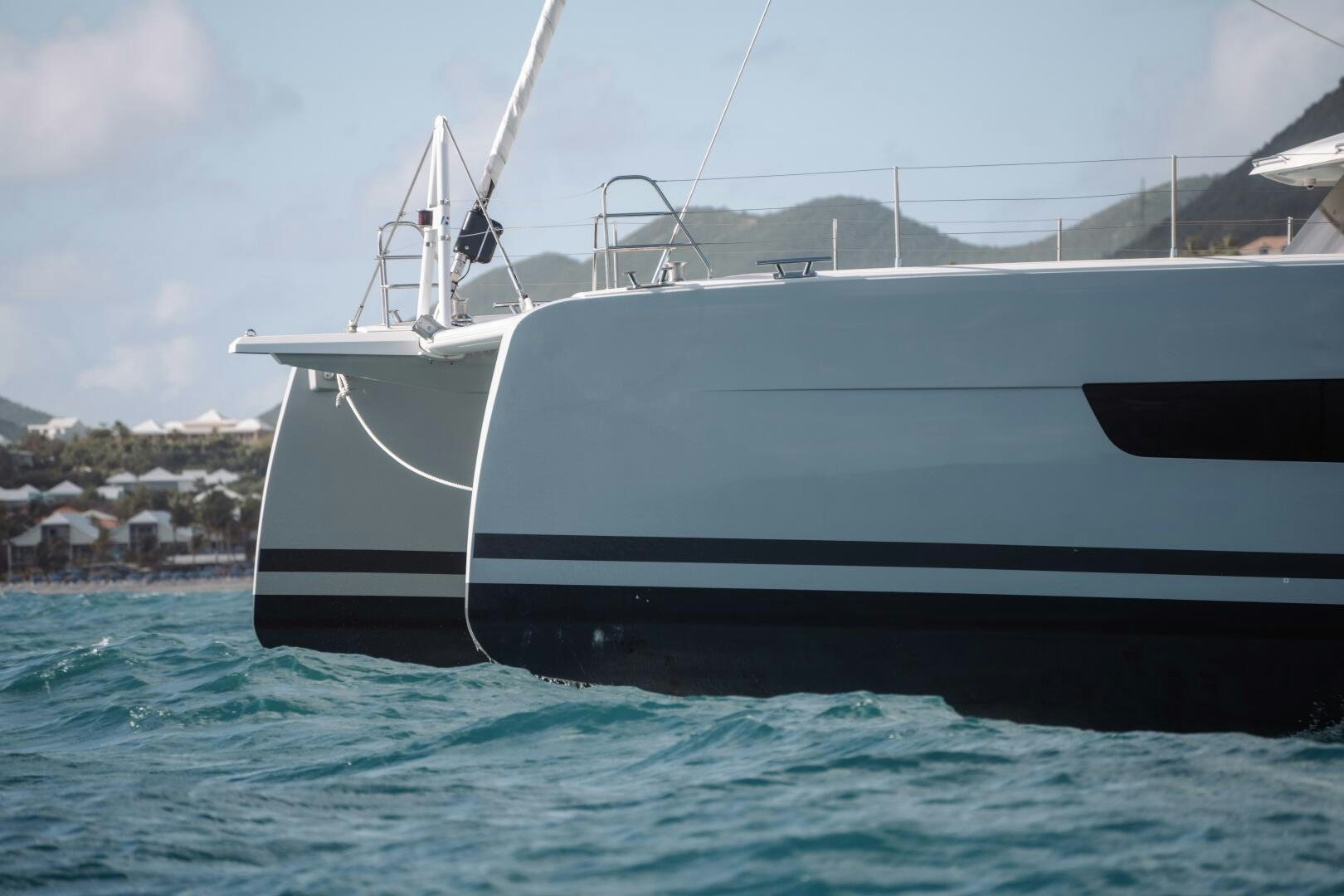 a boat in the water aboard OCEANUS Yacht for Sale