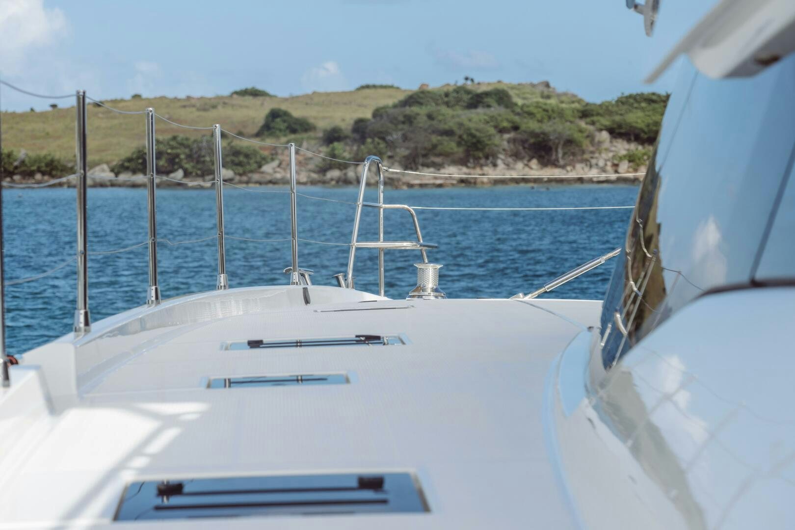 a boat on the water aboard OCEANUS Yacht for Sale
