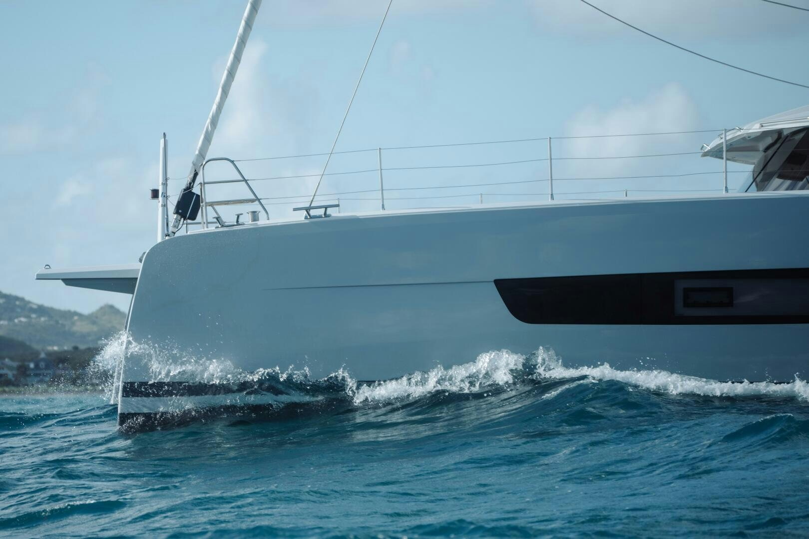 a boat in the water aboard OCEANUS Yacht for Sale