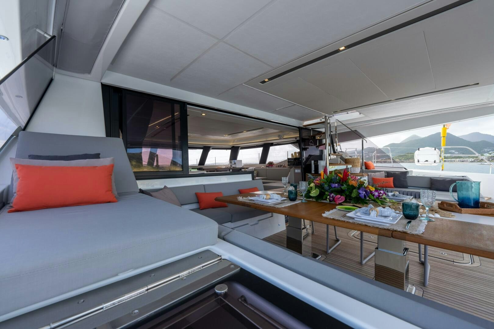inside of a boat aboard OCEANUS Yacht for Sale