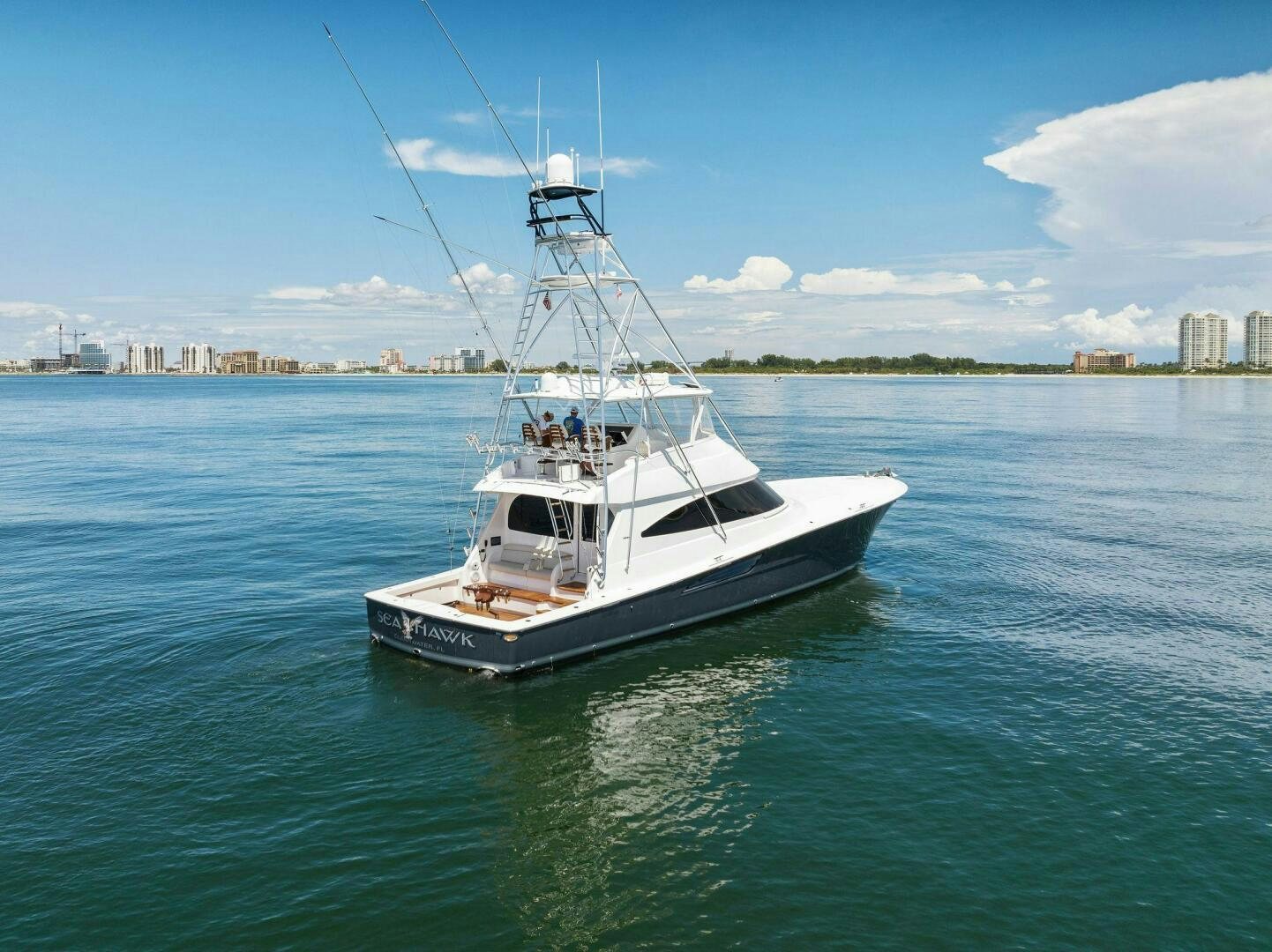 a boat in the water aboard SEA HAWK Yacht for Sale