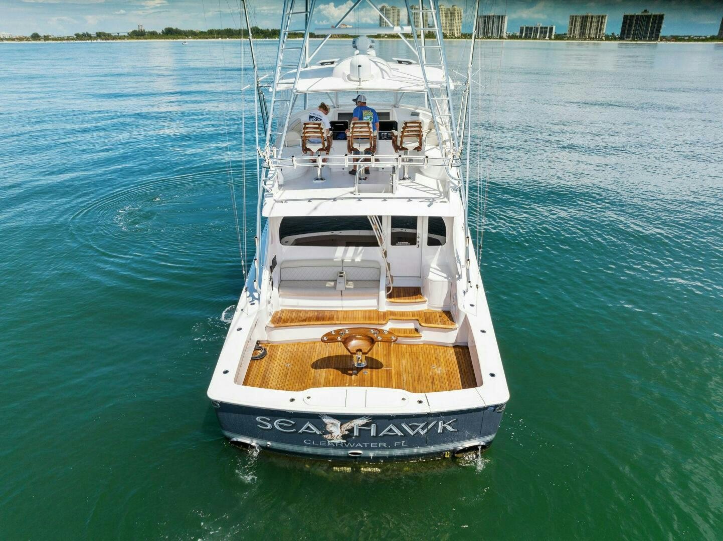 a boat on the water aboard SEA HAWK Yacht for Sale