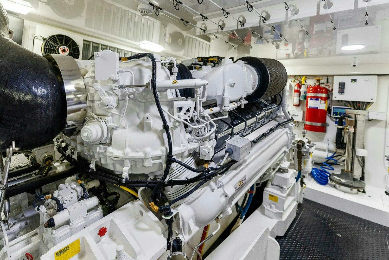 a large machine with many wires aboard SEA HAWK Yacht for Sale